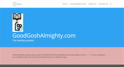 Desktop Screenshot of goodgoshalmighty.com